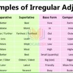 Examples of Irregular Adjectives