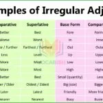 Examples of Irregular Adjectives