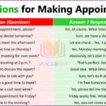 Expressions for Making Appointments in English