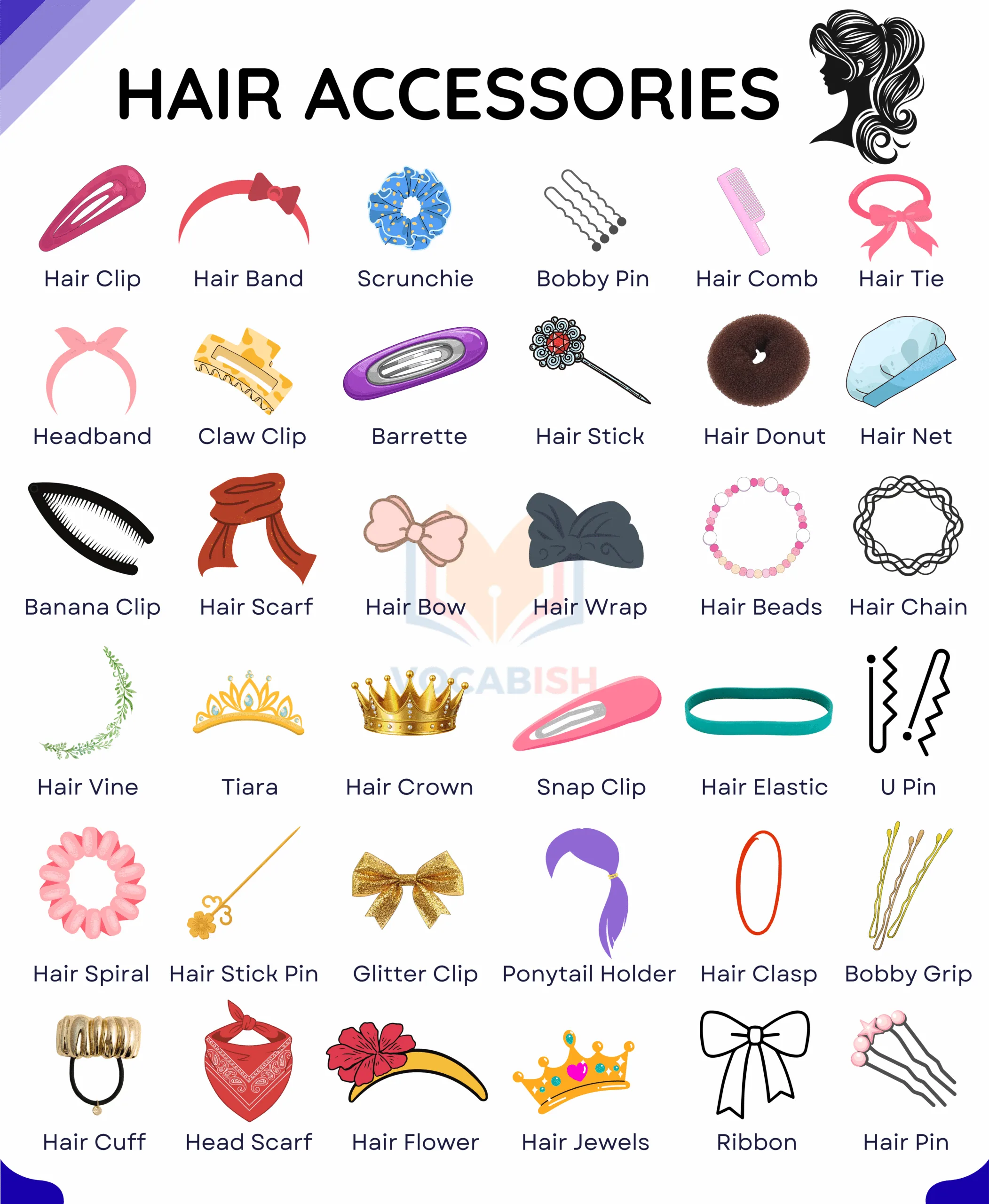 50+ Hair Accessories: Uses, Types, and Images