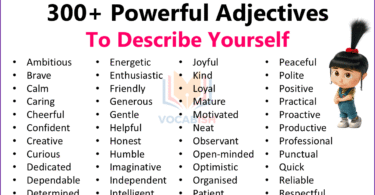 300+ Powerful Adjectives to Describe Yourself: List & Examples
