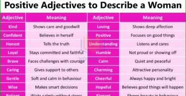 List of Positive Adjectives to Describe a Woman
