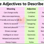Positive Adjectives to Describe Myself in English