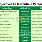 Positive Adjectives to Describe a Person for Work in English