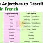 French Positive Adjectives to Describe a Person