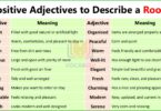 Positive Adjectives to Describe a Room in English