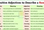 Positive Adjectives to Describe a Room in English