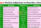 Unique Positive Adjectives to Describe a Person in English
