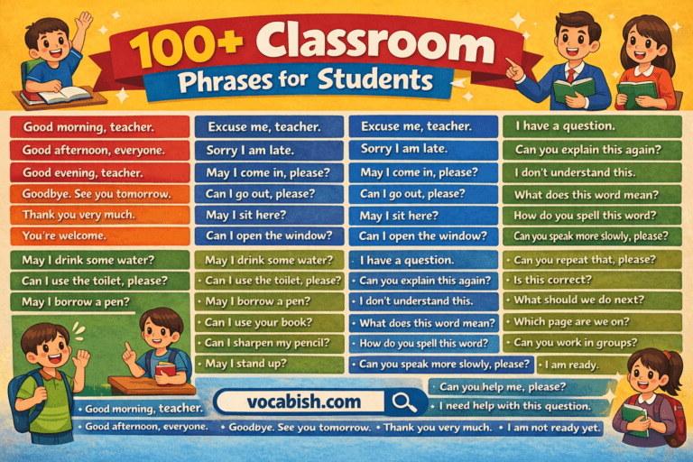 Classroom Phrases in English