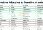 Positive Adjectives for a Leader