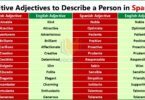 Spanish Positive Adjectives to Describe a Person