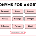 Synonyms for Angry in English