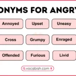 Synonyms for Angry in English