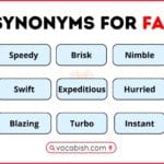 A structured list of 150 plus synonyms for the word fast with example sentences for English learners and advanced writers.