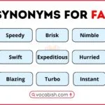 A structured list of 150 plus synonyms for the word fast with example sentences for English learners and advanced writers.