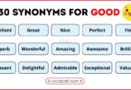 Synonyms for Good in English