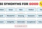 Synonyms for Good in English