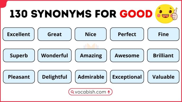 Synonyms for Good in English