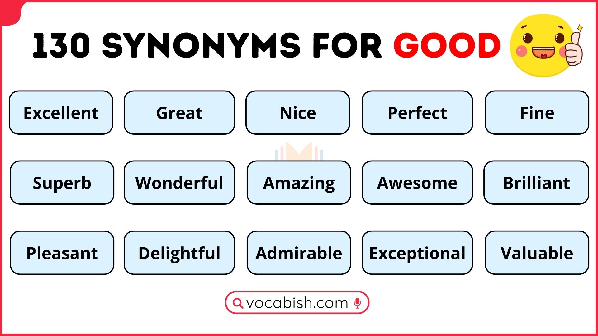 Synonyms for Good in English