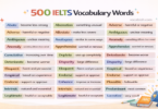 500 IELTS Vocabulary Words