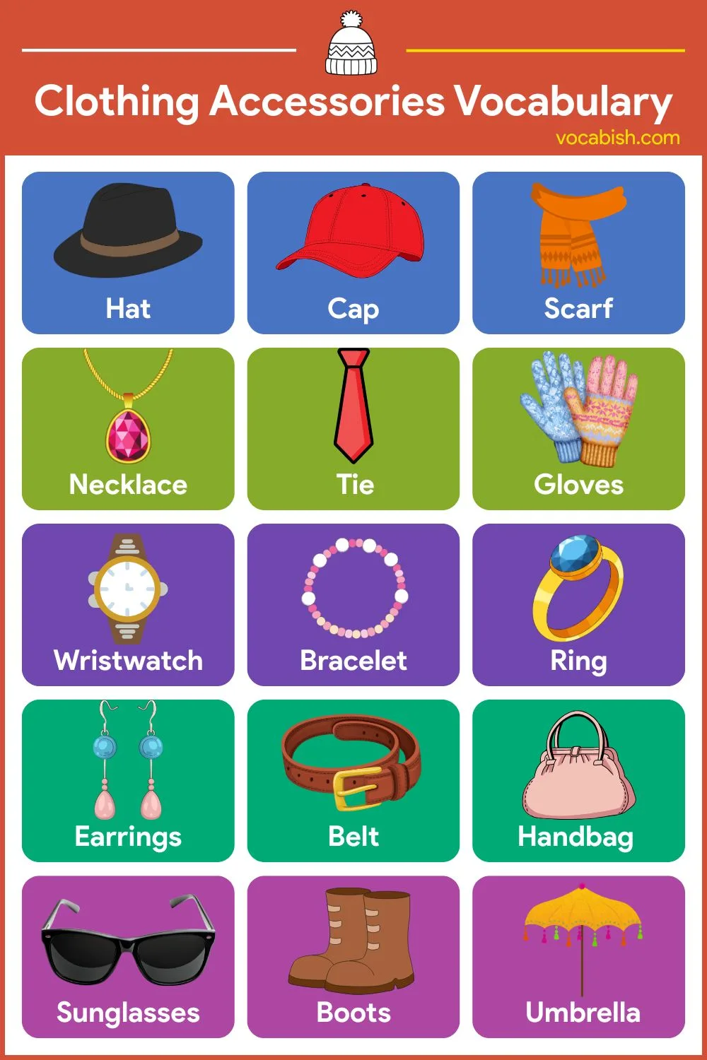 List of Clothing Accessories Name with Pictures