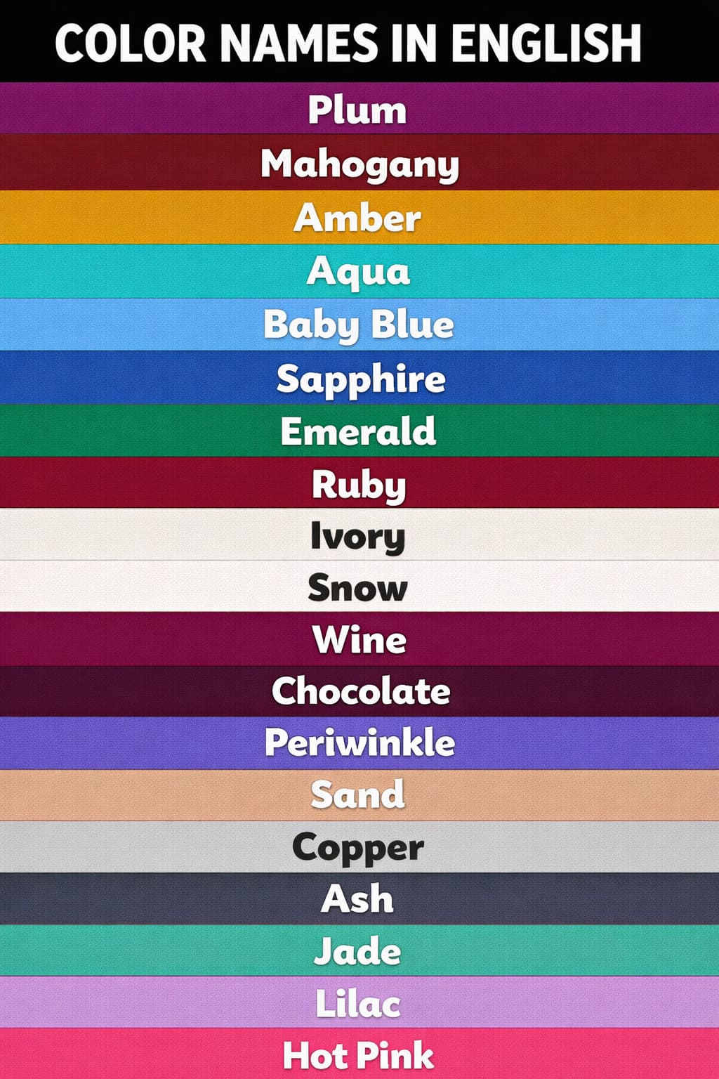 Colours Name with Colors