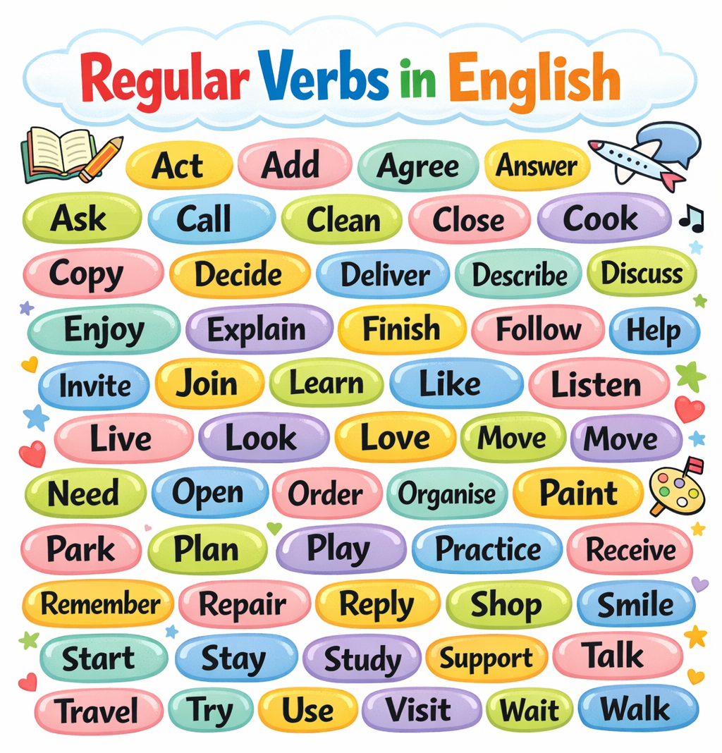 Examples of Regular Verbs