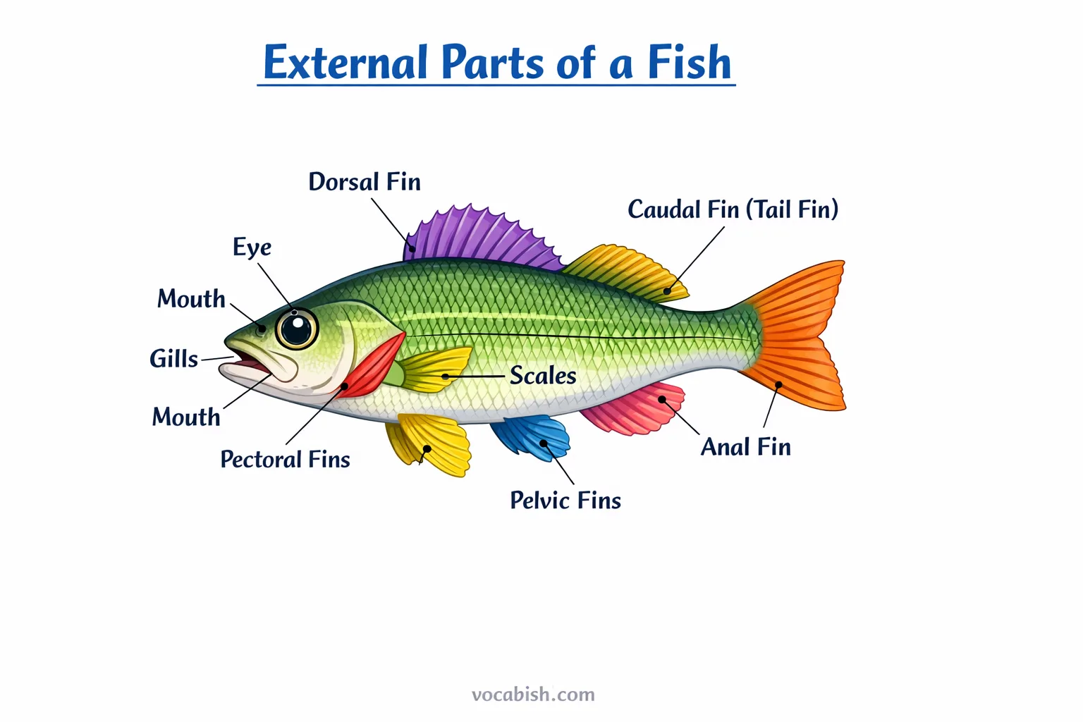 Fish External Parts Diagram