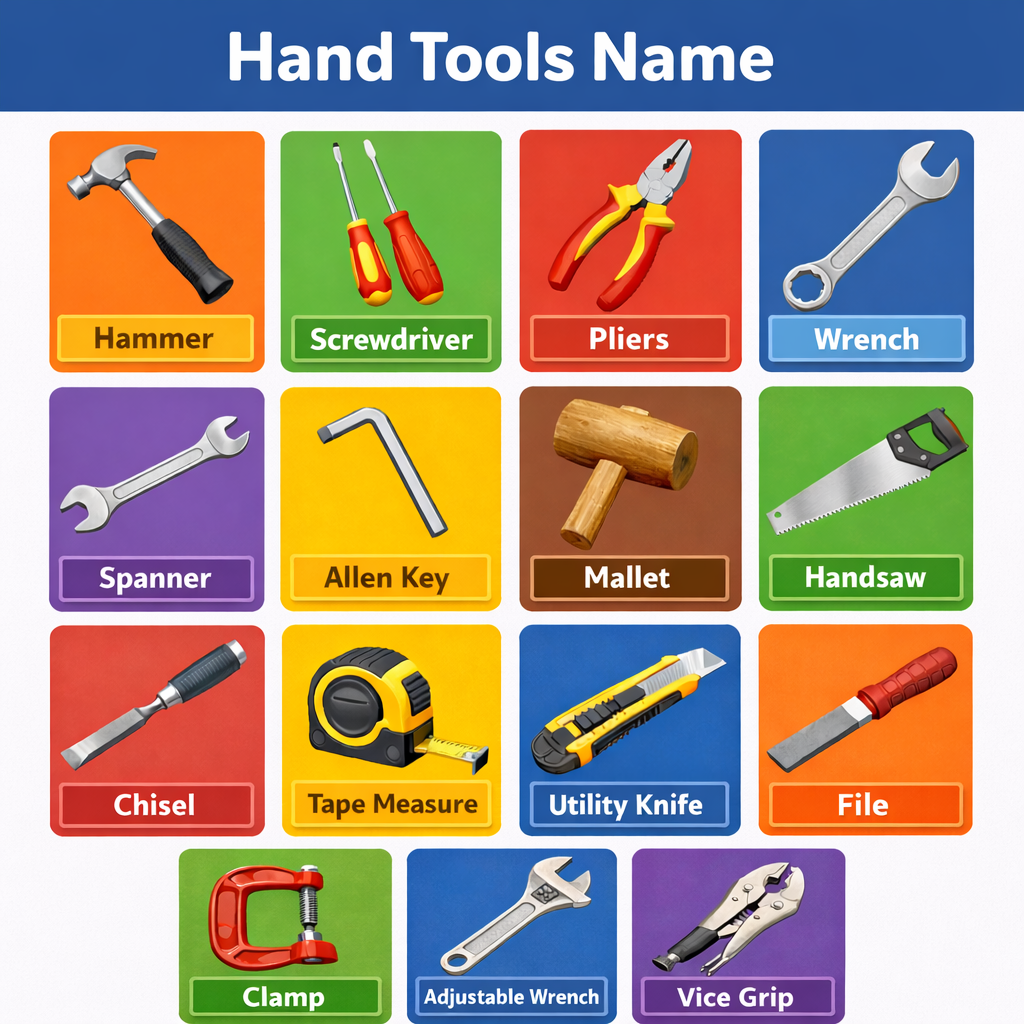 List of Hand Tools Name with Pictures