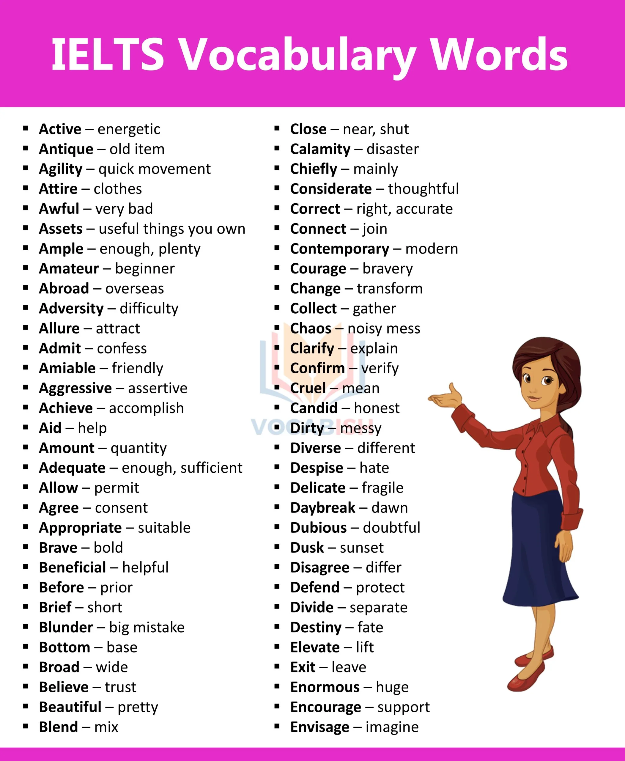 IELTS Vocabulary Words with Meanings and PDF