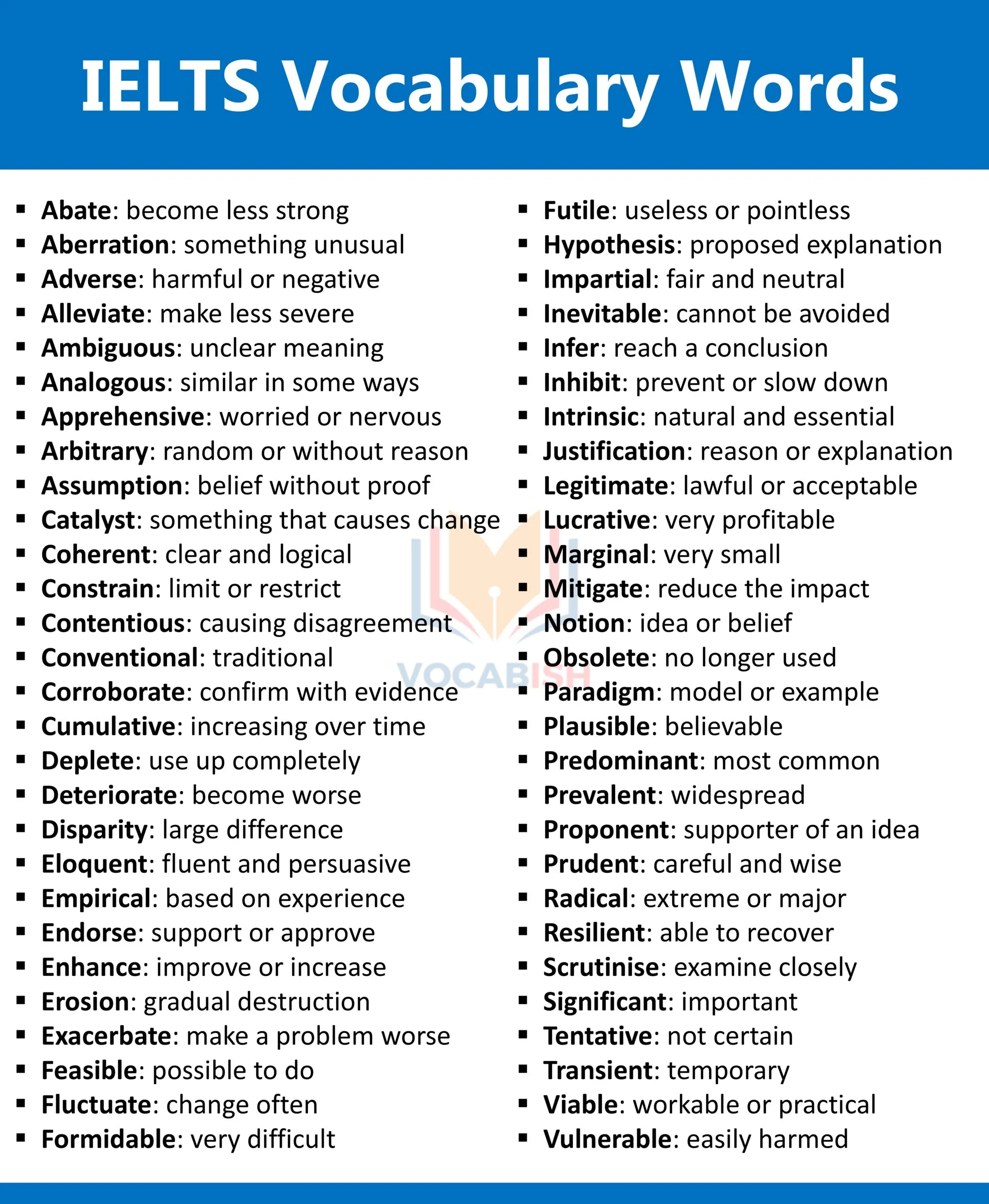 IELTS Vocabulary with PDF