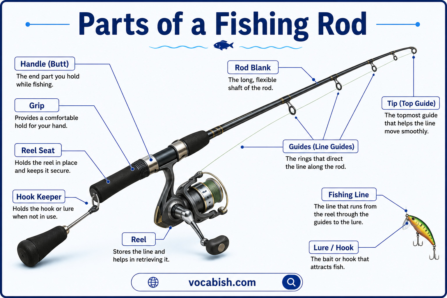 Parts of a Fishing Rod with Their Functions