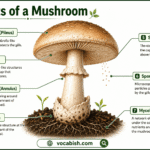 Parts of a Mushroom Labeled Diagram