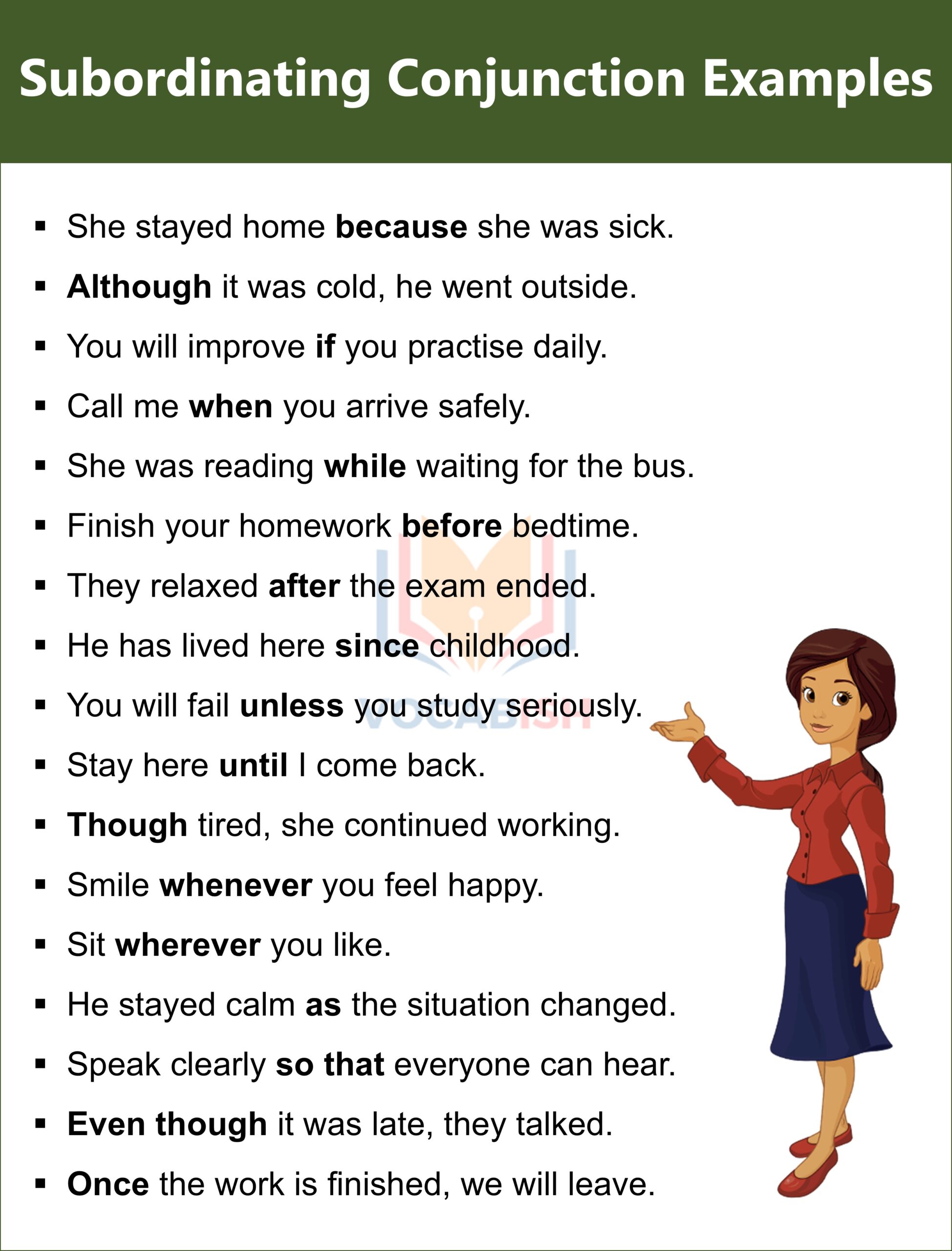 Subordinating Conjunction Examples