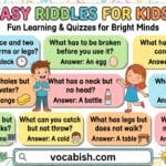 100 Easy Riddles with Answers for Kids
