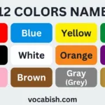 12 Colors Name in English