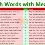 A to Z English Vocabulary Words with PDF