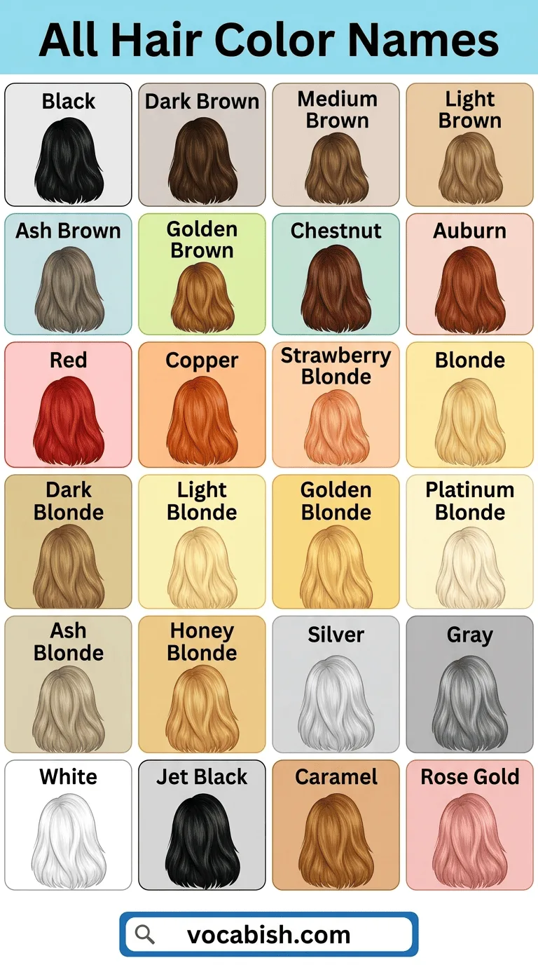 All Hair Color Names