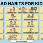 Bad Habits for Kids with Meanings and Pictures