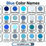 Blue Color Names in English