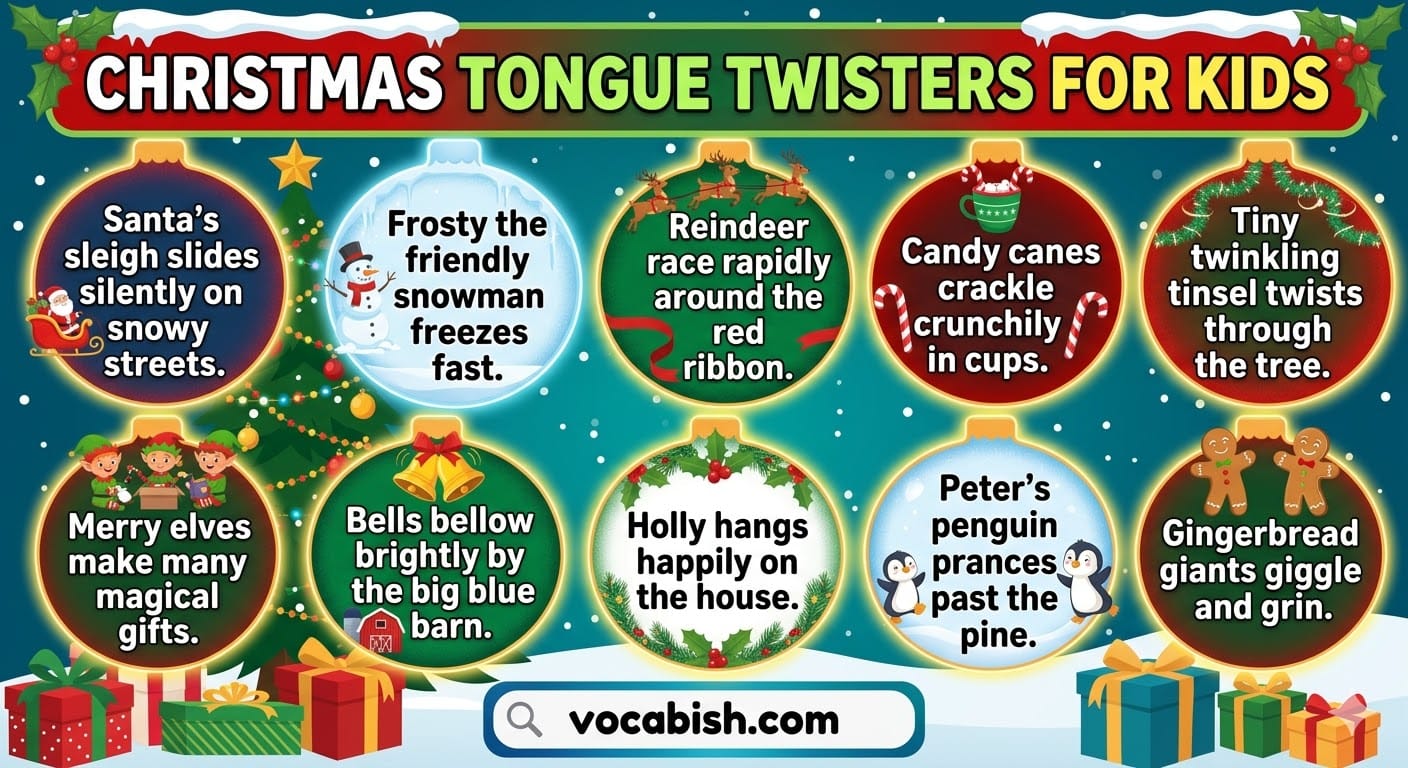 Christmas Tongue Twisters for Kids