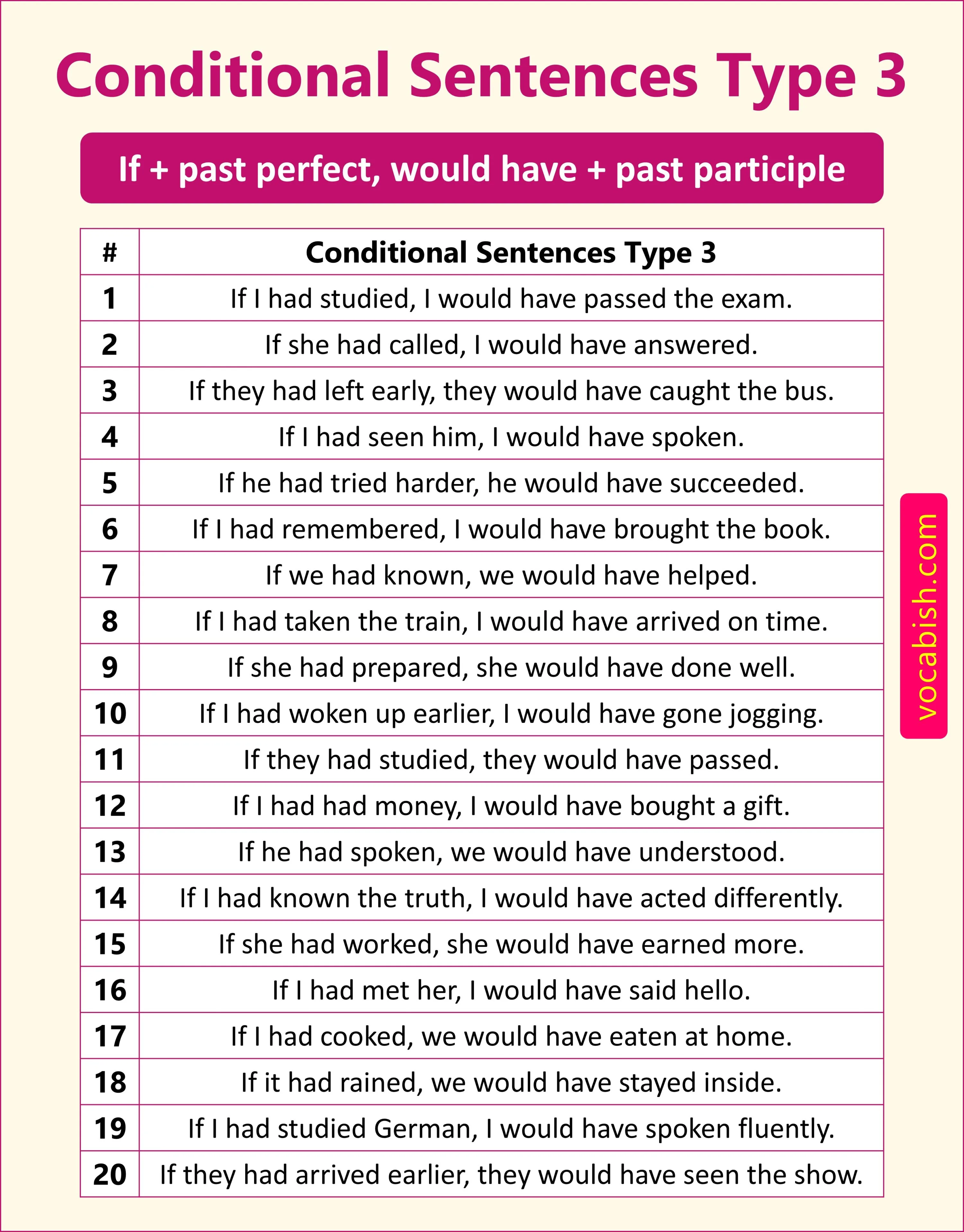 Conditional Sentences Type 3
