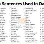 English Sentences Used in Daily Life