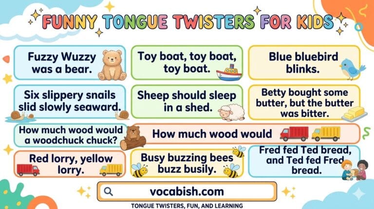 Funny Tongue Twisters for Kids in English
