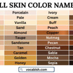 List of All Skin Color Names