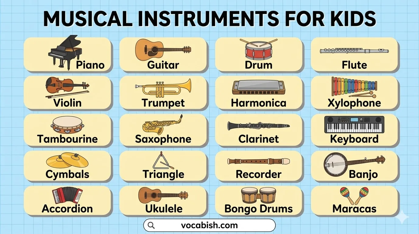 Musical Instruments for Kids: Learn Names and Uses