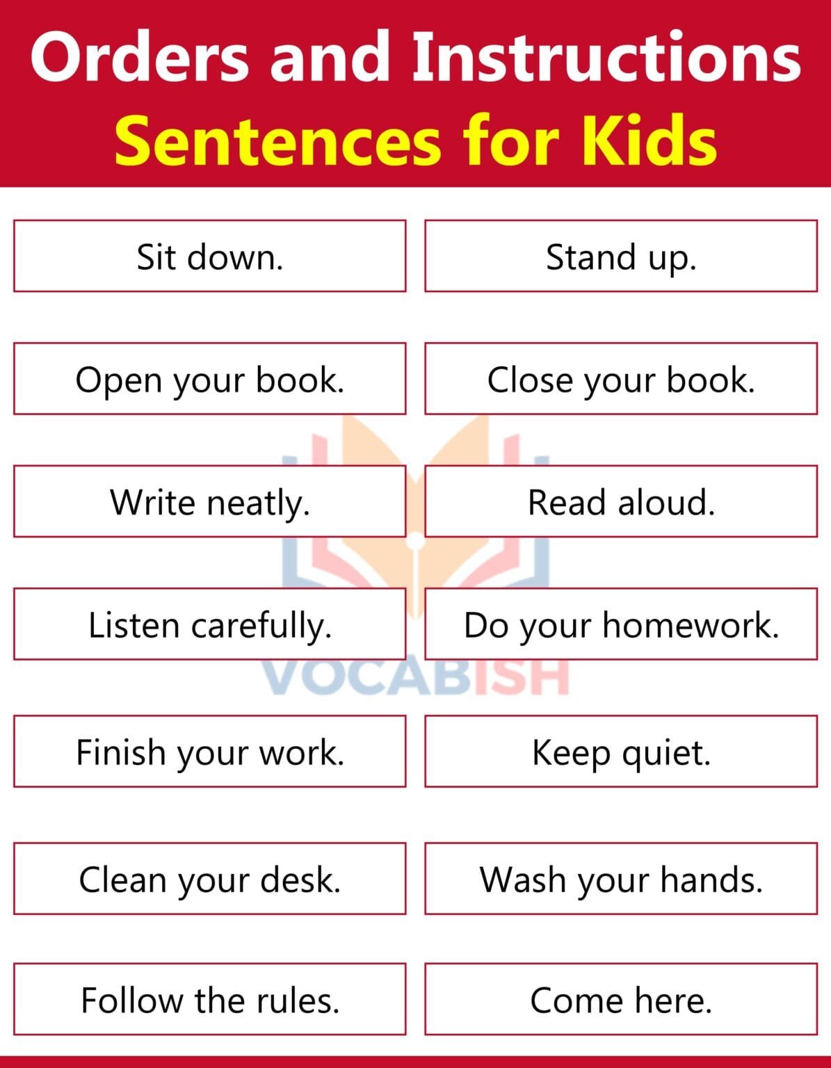 150 Sentences for Kids in English for Daily Use with PDF | Vocabish
