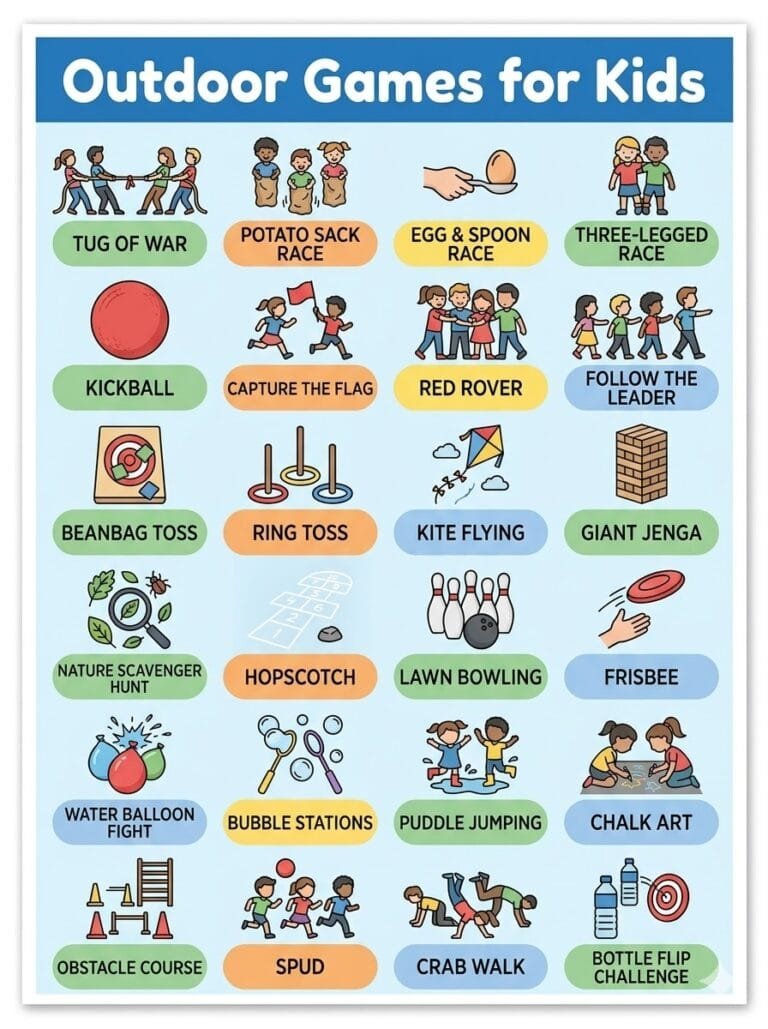 Outdoor Games Chart.pdf Outdoor Games for Kids in English with Their Pictures | Vocabish