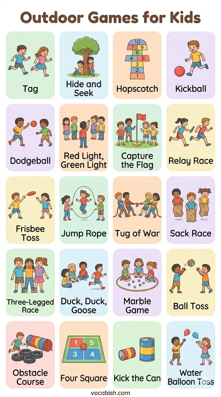 Outdoor Games for Kids in English
