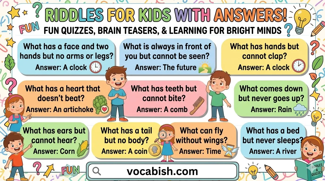 50 Riddles for Kids with Answers: Think, Guess, and Learn
